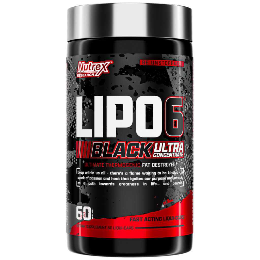 Nutrex RESEARCH Nutrex Research, LIPO-6 Black, Ultra Concentrate, 60 Liqui-Caps