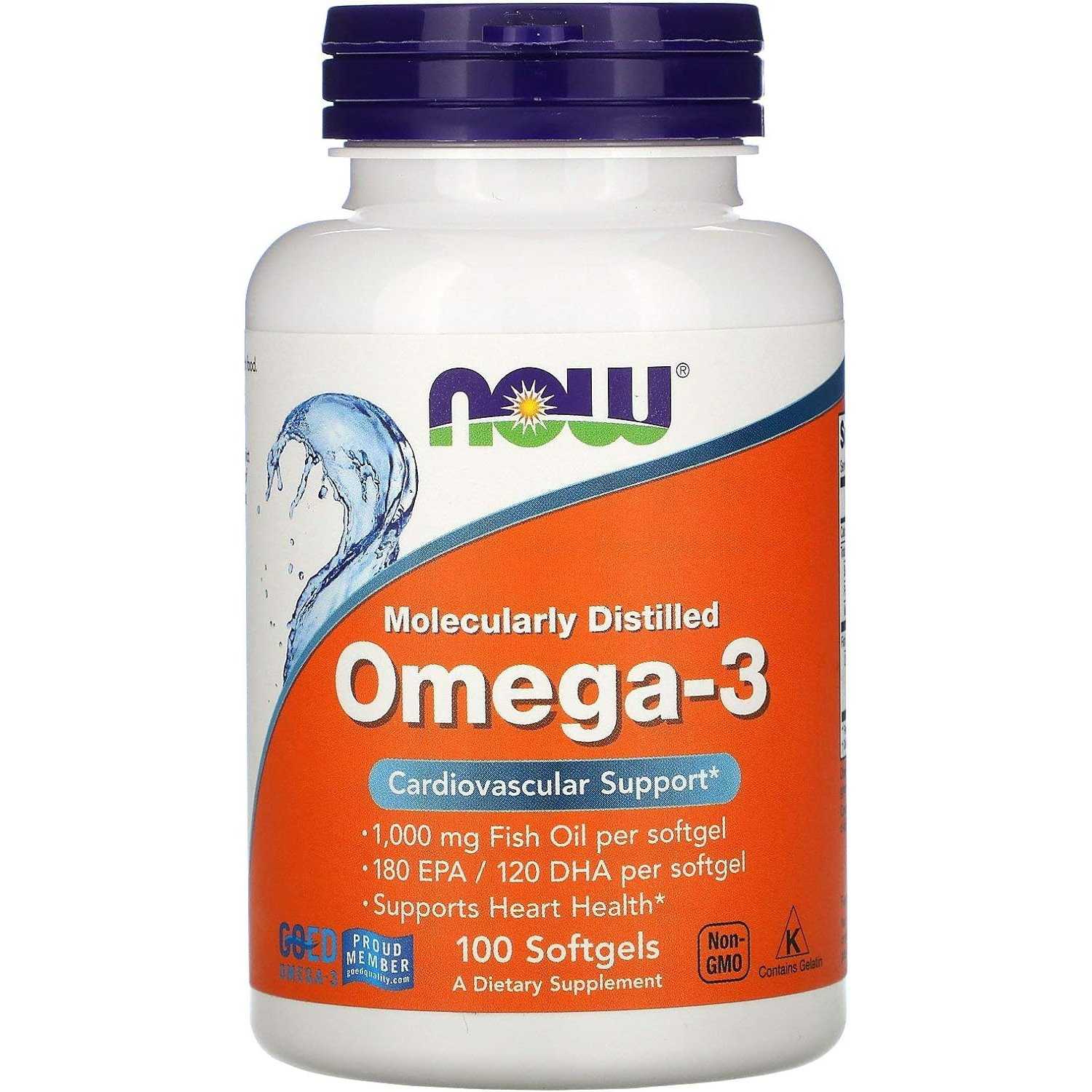 Oméga-3 (Fish oil), 1000 mg, 100 Capsules
