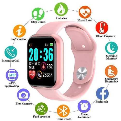montre intelligente hommes femmes D20 SmartWatch Sport Fitness Tracker montre intelligente pour la fréquence cardiaque